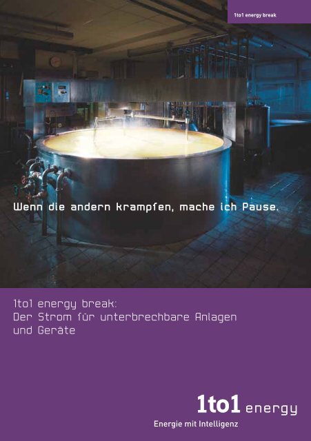 1to1 energy break: Der Strom für unterbrechbare Anlagen ... - BKW
