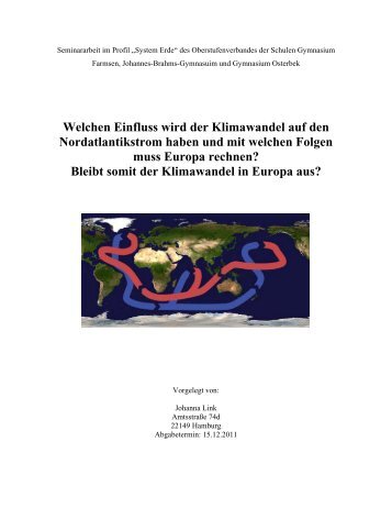 Welchen Einfluss wird der Klimawandel auf den Nordatlantikstrom ...