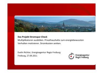 Das Projekt Stromspar-Check