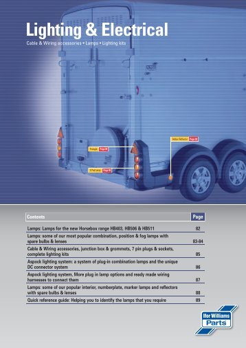 Lighting & Electrical Lamps - Ifor Williams