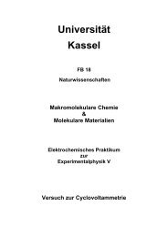 Cyclovoltammetrie - Universität Kassel