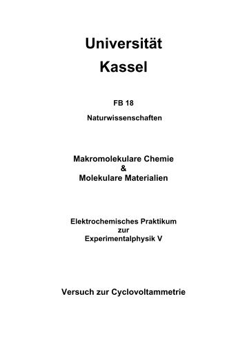 Cyclovoltammetrie - Universität Kassel