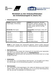Merkblatt zu den Unterkunftskosten bei Arbeitslosengeld II (Hartz IV)