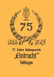 75 Jahre „Eintracht“ Nellingen