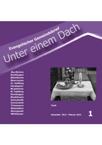 Taufe Dezember 2012 - Februar 2013 - Kirche Börßum