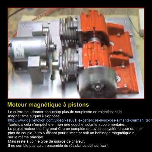 Vidéos moteurs autonomes magnétiques
