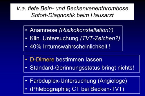 Grundlagen der Gerinnungsphysiologie, Thrombophilie und ...