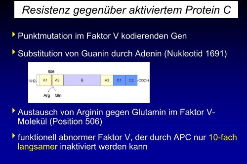 Grundlagen der Gerinnungsphysiologie, Thrombophilie und ...