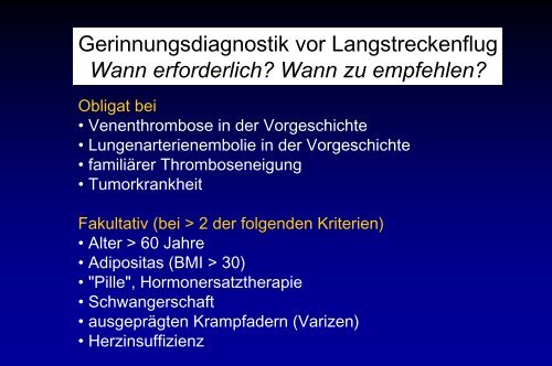 Grundlagen der Gerinnungsphysiologie, Thrombophilie und ...