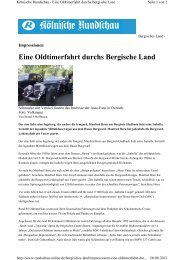 Zeitungsberichte Oldtimer 2012 - MSC Heiligenhaus