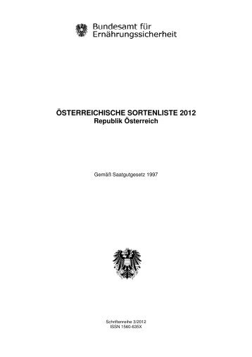 österreichische sortenliste 2012 - Bundesamt für Ernährungssicherheit