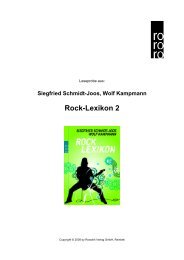 Siegfried Schmidt-Joos, Wolf Kampmann Rock-Lexikon 2 - Rowohlt