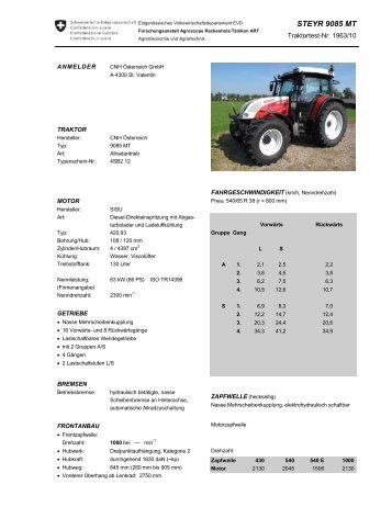 STEYR 9085 MT - Agroscope