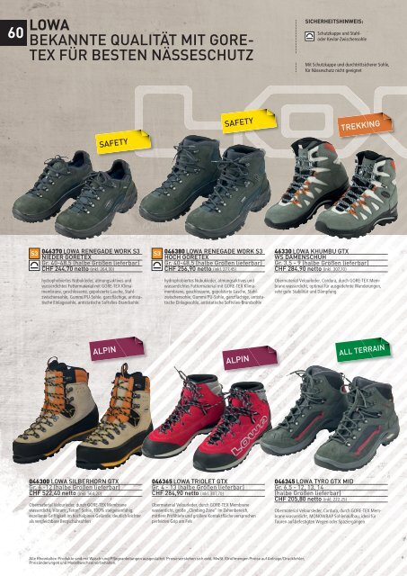 Rheintaltex Berufsbekleidung Katalog 2011/2012