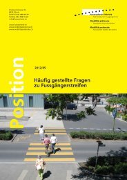 Häufig gestellte Fragen zu Fussgängerstreifen - Fussverkehr Schweiz