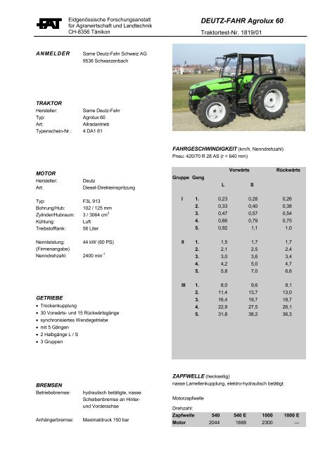 DEUTZ-FAHR Agrolux 60