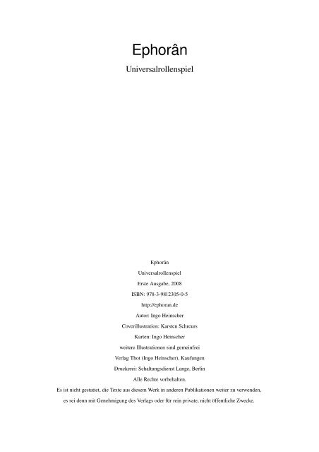 Ephorân Erstausgabe als PDF