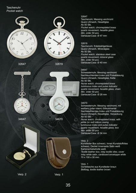 Taschenuhr Pocket watch 31628 31628 31788 ... - bei Hirsch Uhren