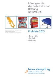 Preisliste ultraMEDIC 2013 - Heinz Stampfli AG