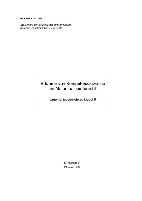 Erfahren von Kompetenzzuwachs im ... - SINUS transfer