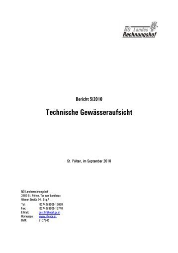 Technische Gewässeraufsicht - beim Niederösterreichischen Landtag