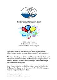 Kindergeburtstag mal anders! - Landesverband Nordrhein - DLRG