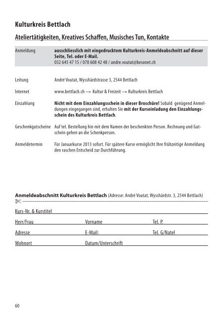 Kursprogramm 1. Semester Februar – Juli 2013 - Volkshochschule ...