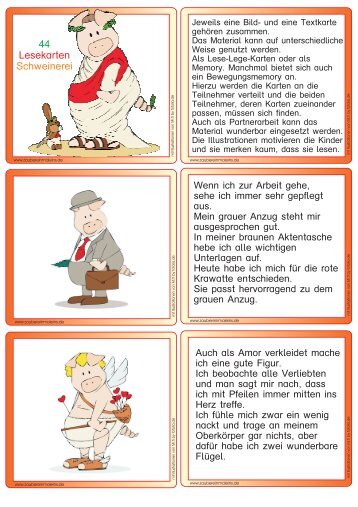 44 Lesekarten Schweinerei - Zaubereinmaleins