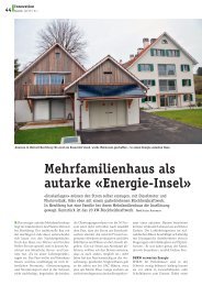 Mehrfamilienhaus als autarke «Energie-Insel» - Plattform Zukunft Bau