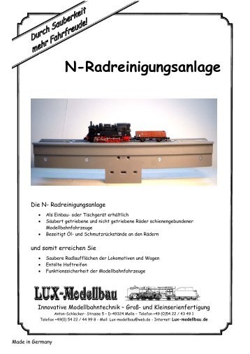 N-Radreinigungsanlage - Lux-Modellbau