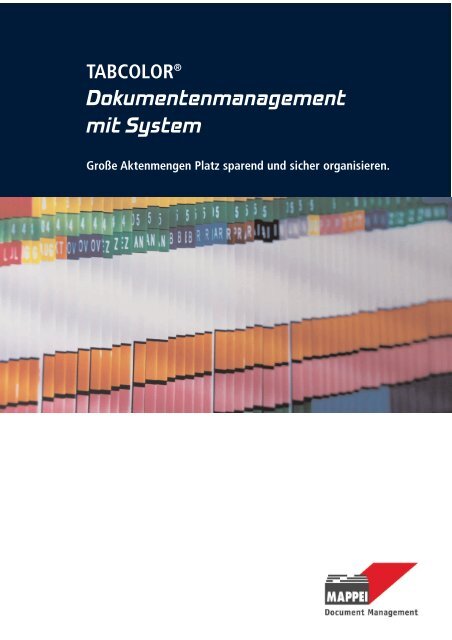 Dokumentenmanagement mit System TABCOLOR® - Mappei