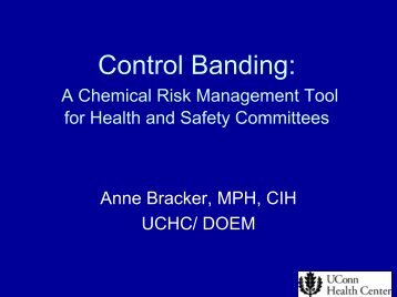 Overview of Control Banding - the Occupational and Environmental ...