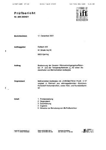 Psi-Werte CHROMATECH PLUS - Eckelt Glas GmbH