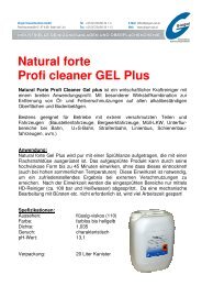 Natural forte Profi cleaner GEL Pl Natural forte leaner GEL Plus r ...