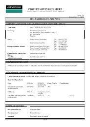 PRODUCT SAFETY DATA SHEET MOLYKOTE(R) CU-7439 PLUS