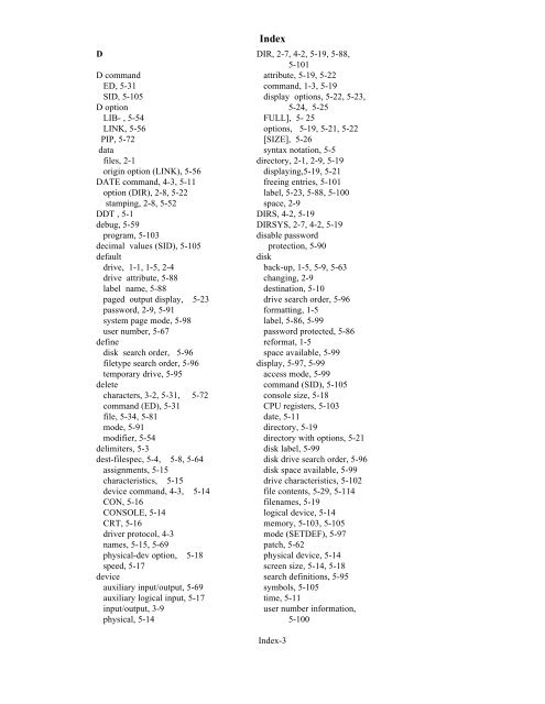 DIGITAL RESEARCH(r) CP/M Plus TM (CP/M Version 3) Operating ...