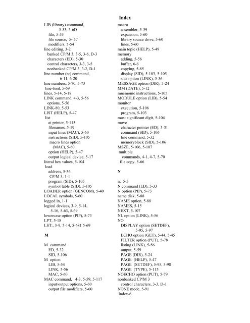 DIGITAL RESEARCH(r) CP/M Plus TM (CP/M Version 3) Operating ...