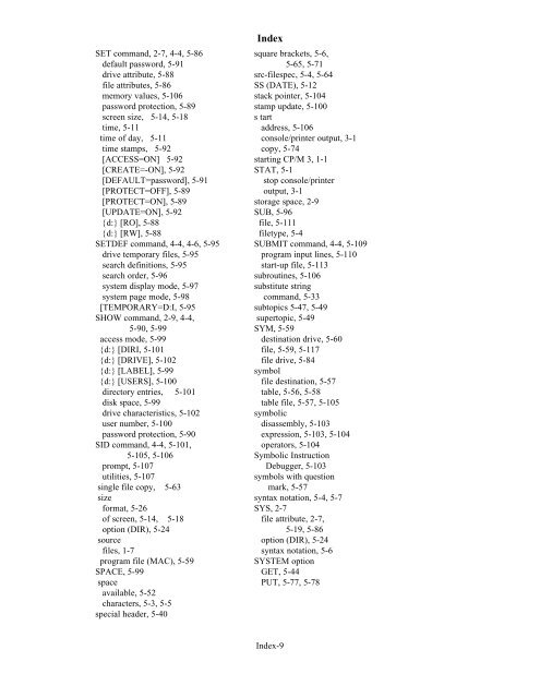 DIGITAL RESEARCH(r) CP/M Plus TM (CP/M Version 3) Operating ...