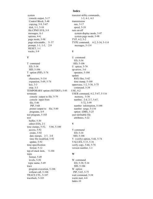 DIGITAL RESEARCH(r) CP/M Plus TM (CP/M Version 3) Operating ...