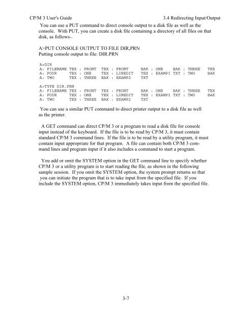 DIGITAL RESEARCH(r) CP/M Plus TM (CP/M Version 3) Operating ...