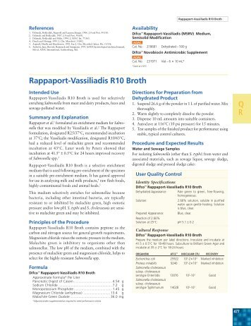 Q R Rappaport-Vassiliadis R10 Broth - BVA Scientific