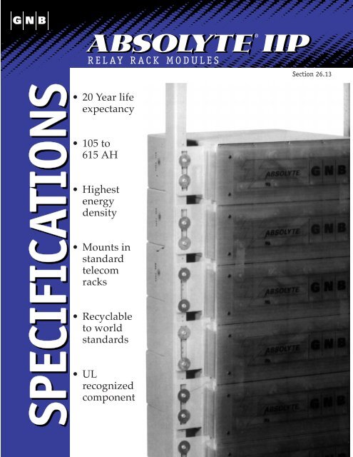 View Absolyte IIP Relay Rack Module Specs - DPW Solar Electric