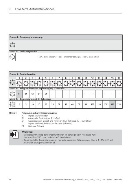 Comfort 252.2 Handbuch - Garagentor-center.de