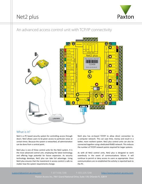 Net2 Plus Datasheet - Paxton Access