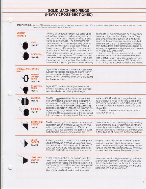 Lamons Gasket Color Chart