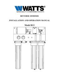 Model R13 - Fresh Water Systems