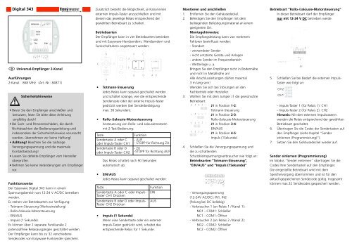 Digital 343:#73039 Digital 362-D/GB-NEU - Marantec