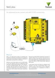 Net2 plus data sheet - Paxton Access