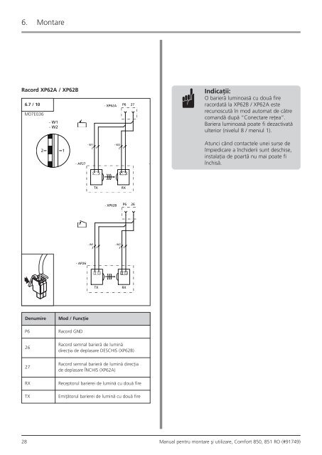 Comfort 850, 851 / Control x.81 - Marantec Antriebs