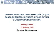 CONTROL DE CALIDAD PARA SEROLOGÍA (ITT) EN BANCO DE ...